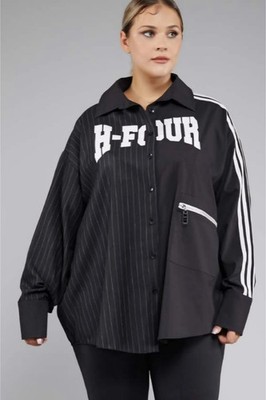 SALE H4 Bluse Plussize Reihe mit Streifen