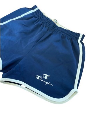 Champion Vintage Nylon Glanz Shorts Gr. M Sprinter Shiny 90s Gay Blau 143