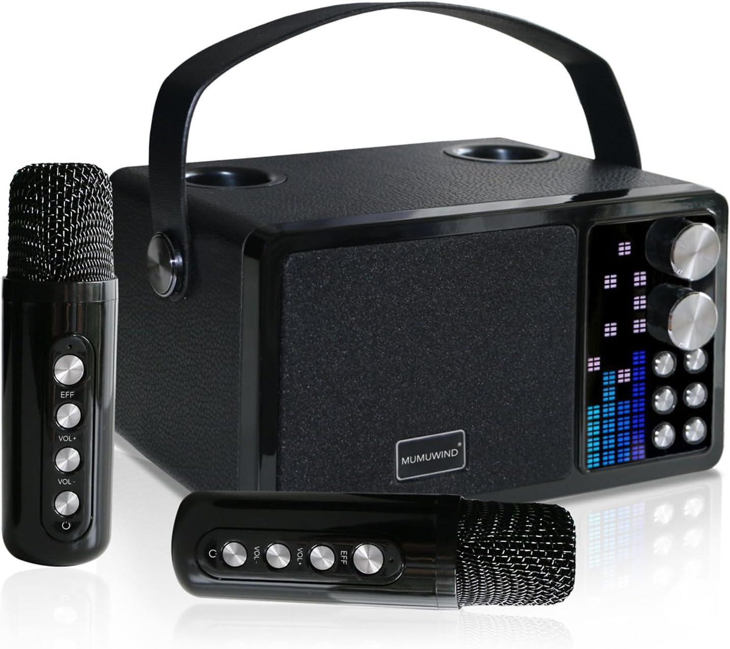 Gioco Karaoke Bambini e Adulti: Cassa Portatile con Luci e Microfoni