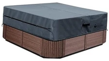  Waterproof Hot Tub Cover -Outdoor Spa Cover Cap(Actual Size 85''x85''x20'' 