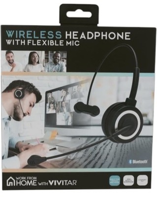 Vivitar Wireless Headphone With Flexible Mic Bluetooth, New