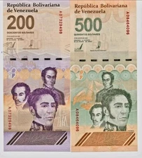 Venezuela 200 & 500 Digitales 2023‑24 UNC – New COA Included