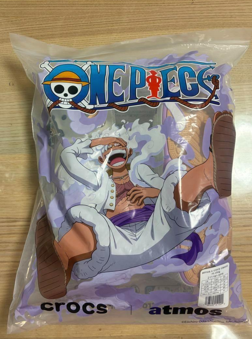 ONE PIECE x atmos x Crocs Gear 5 Luffy Classic RO Clog Orchid 28cm