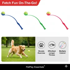 Dog Pet Ball Throwing Stick Launcher Toy Interactive Fetch Training Supplies