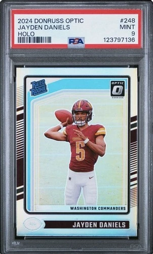 Jayden Daniels RATED ROOKIE Donruss Optic Football Holo #248 PSA 9 MINT