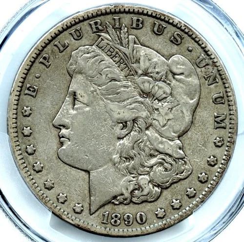 1890-CC Morgan Dollar, PCGS VF30 VAM 4, Tailbar