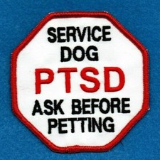 SERVICE DOG - PTSD - ASK BEFORE PETTING - service dog vest patch
