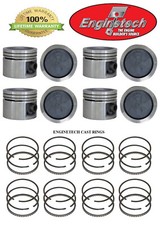 Buick 350 5.7 5.7L V8 Dish Top Pistons (8) And Piston Rings 1968 - 1981