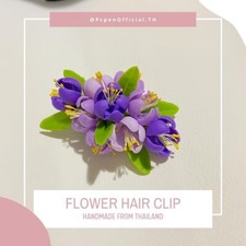 Clay Flower Hair Clip, Bridal Floral HairPiece, Wedding Flower Hair Clip
