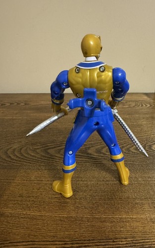 Megaforce Power Rangers Action Figure Metallic Blue Action Double 6” - Picture 2 of 2