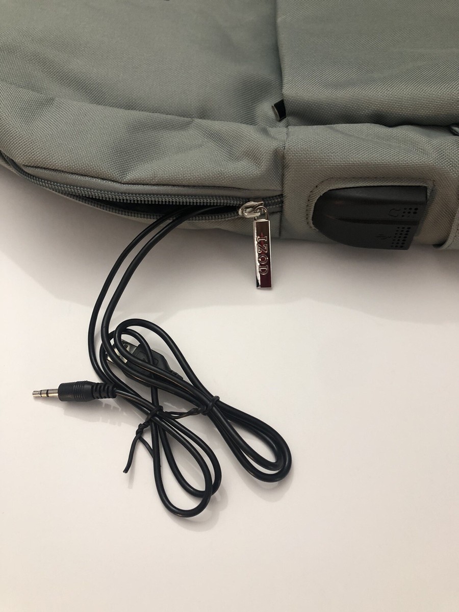 IZOD Backpack - Large Gray With Built-in USB Charging Port  display picture 1