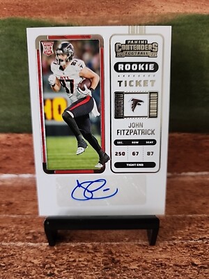 2022 Contenders John Fitzpatrick RC Rookie Ticket Auto #249 Atlanta Falcons