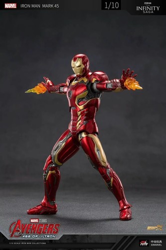 ZD Toys Marvel Avengers 1/10 Iron Man MK45 Action Figure Set - Picture 4 of 10