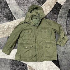 Military Jacket Cold Weather Medium Field Coat M65 Green Vietnam Era Liner Zip