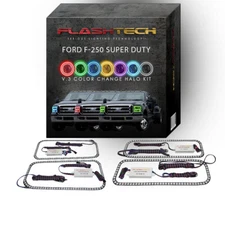 RGB Multi Color Changing LED Halo kit for 05-07 Ford F-250 Super Duty Headlights