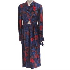 Farm rio for anthropologie balloon sleeve printed midi dress