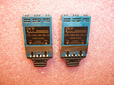 QTY (2) DTR1250-SM-TM-L2-SF OCP FIBER OPTIC TRANSCEIVERS NOS