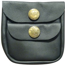 ANTIQUE GOLD BUTTON POUCH W/ MAGNETIC CATCH FITS 4" BELT- KEYS, MONEY, CARDS