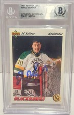 1991-92 Upper Deck #39 Ed Belfour Rookie RC SIGNED AUTOGRAPHED BAS AUTHENTIC
