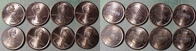 Error : Lot 8 Coins Cent 1999(4);2000(3);2001(1) Broadstruck Some Spots IREC2025