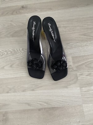 Beverly Feldmann Black Rose Acryl Schuhe 40,5 (39,5) Neu  Pumps Mules