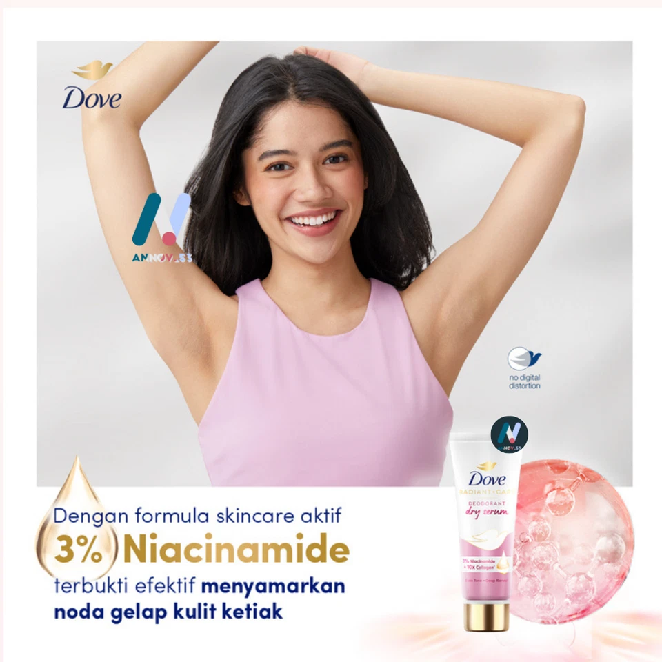 DOVE Dry Serum Deodorant Niacinamide Brighten Renew Collagen 48h Protection 3PCS - Image 4 of 4
