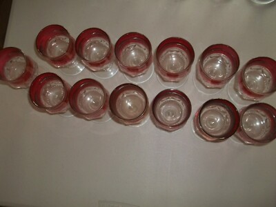 Crown Ruby Red Fostoria Juice / Wine Glasses