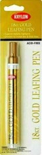 Krylon 18Kt Gold Metallic Leafing Pen Paint Marker Chisel Tip 18K 18 Karat