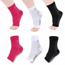 Ankle Sleeve Compression Support Medical Recovery Foot Heel Pain Relief Sock Lot
