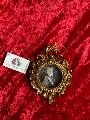 Goodwill Bilderrahmen Anhänger Weihnachten Gold Christbaum Schmuck