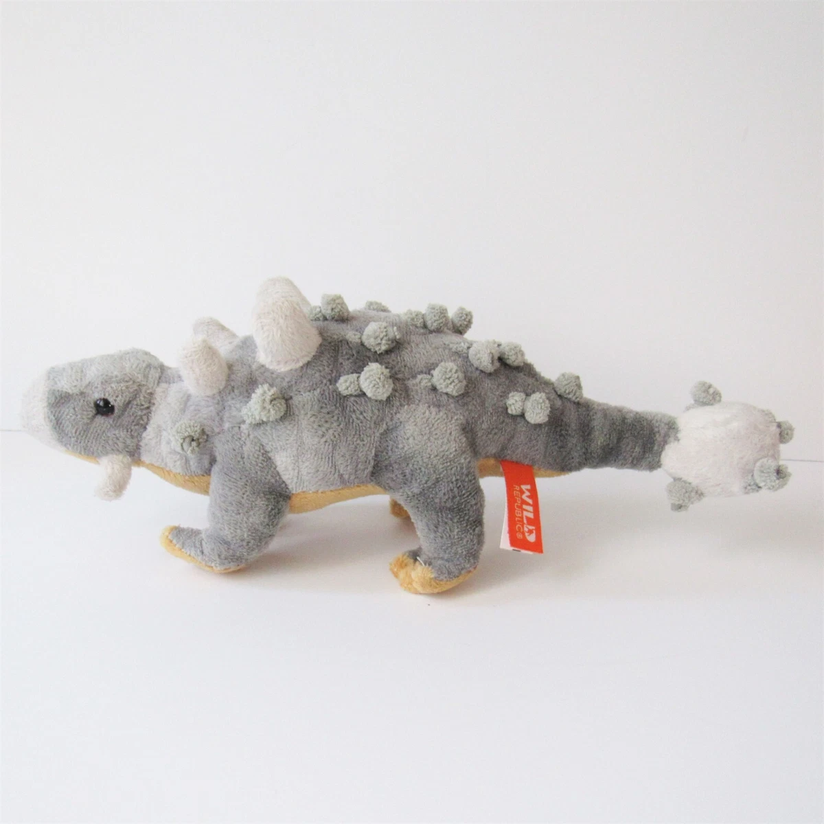 K M Wild Republic ANKYLOSAURUS 12 Stuffed Animal Plush Gray