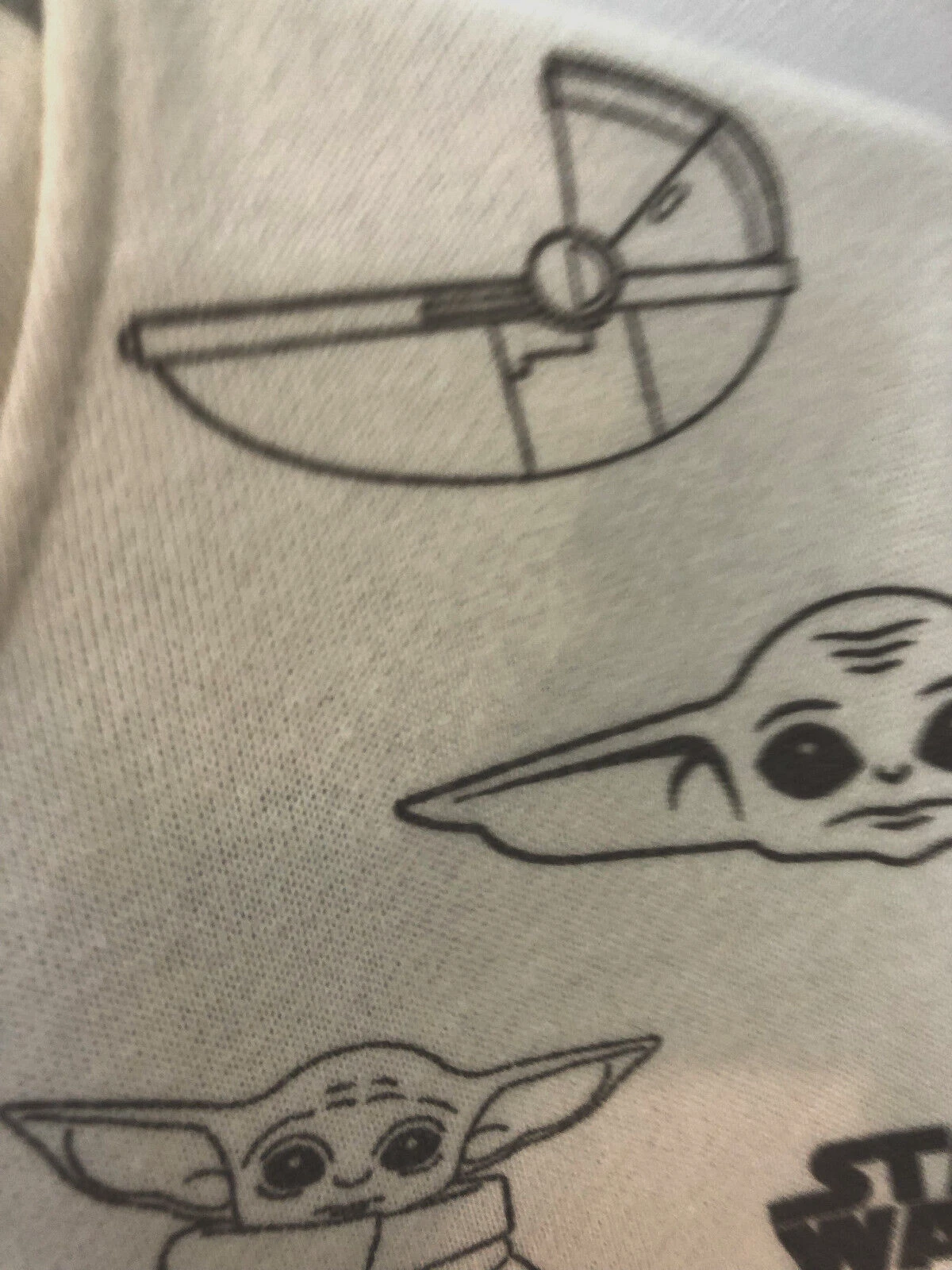 OFF WHITE STAR WARS Madalorian Grogu maglione felpa con cappuccio avorio. Taglia M giovane 10 12