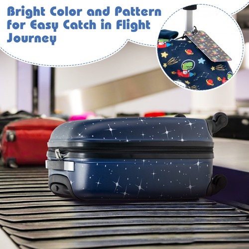 Kids 5 PCS Luggage Set w/ Backpack Neck Pillow Luggage Tag Lunch Bag Wheels - Picture 4 of 8
