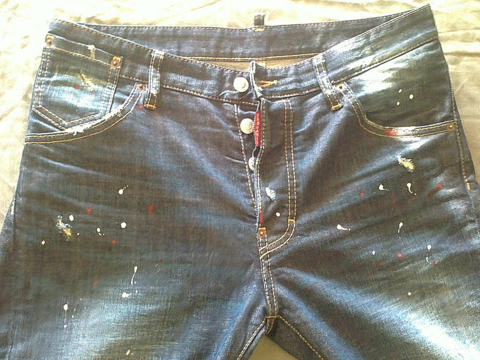 RRP €600 Authentic DSQUARED painted kenny jeans S74LA0545 Tag.48 image 5