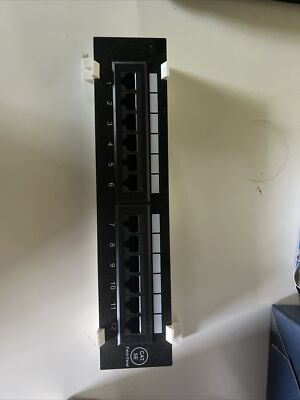 CNAweb 12 Port Vertical Cat5e 110 RJ45 Network Patch Panel 568A 568B w/Bracket