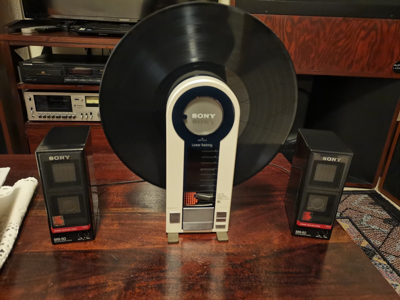 Set Very Rare Turntable Sony PSF9 Flamingo With Speakers. eBay