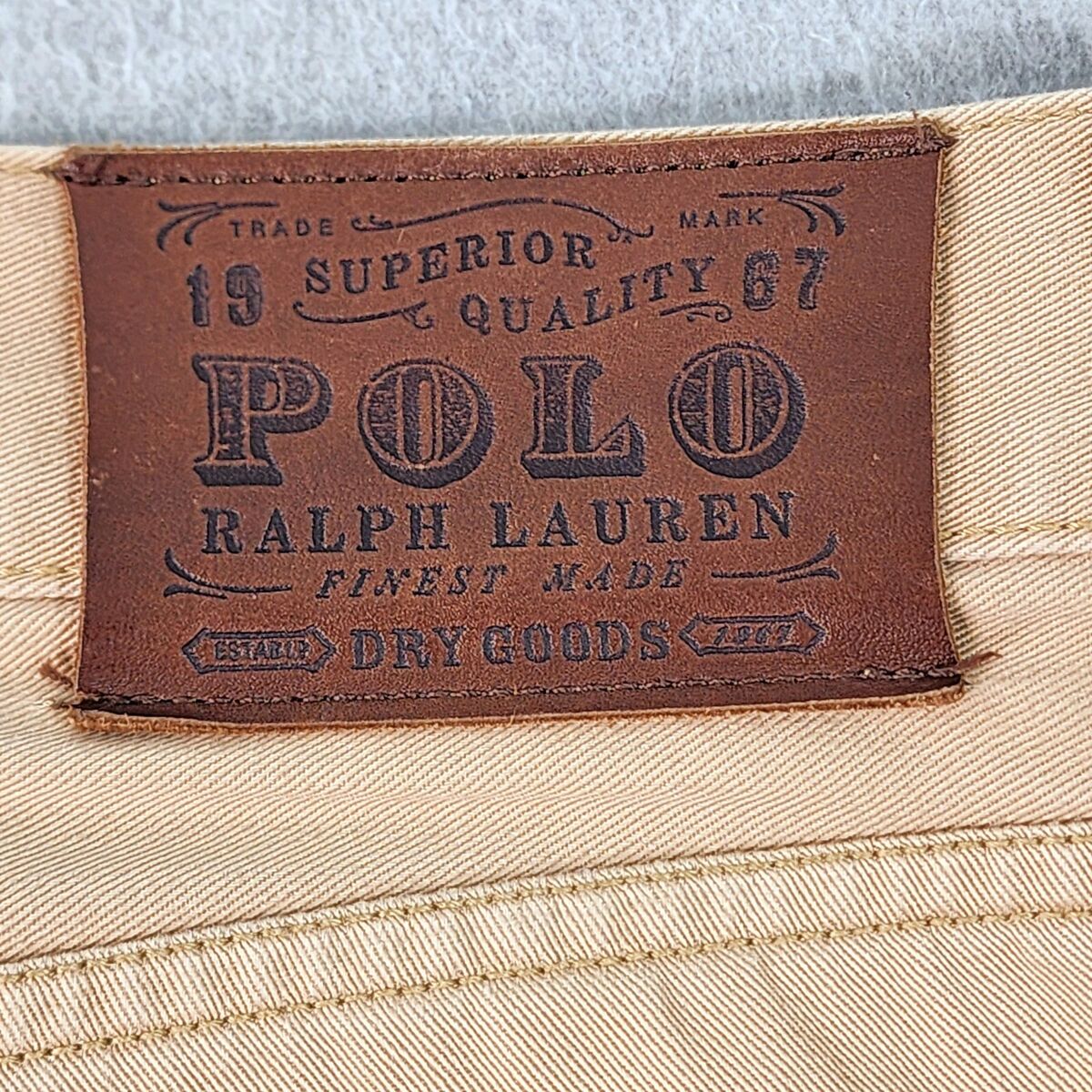 Polo Ralph Lauren 650 Jeans Mens 36x34 Khaki Beige Straight Polo Ralph Lauren 650 Jeans Mens 36x34 Khaki Beige Straight