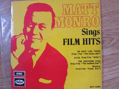 EP. Matt Monro: Sings FILM HITS ('' on days like these'' ) Malaysia 7''