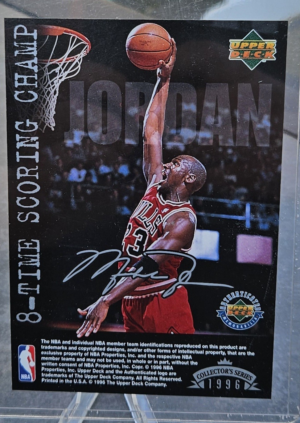 1996 Upper Deck Authenticated Memorabilia Michael Jordan 8-Time Scoring Champ