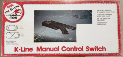 K-Line Right Manual Switch K-374 O Gauge O42 Radius - Read Description Please!