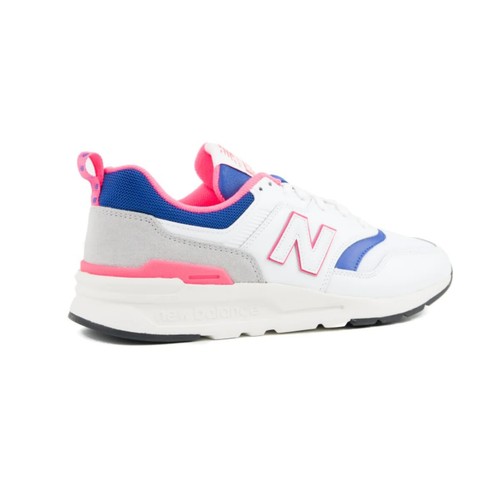 Zapatos estilo de vida NEW BALANCE GR997HAJ GR997 Jr`s (medio) blanco/azul cuero/malla - Imagen 3 de 5