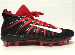 football cleats red and black