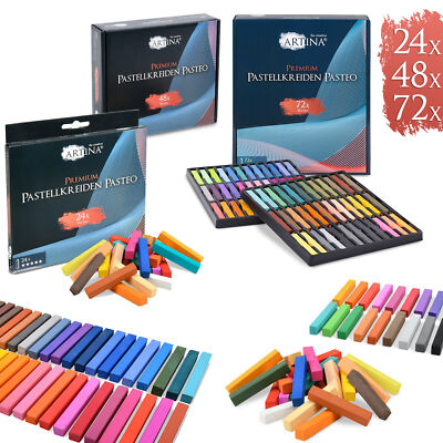 Pastellkreide Pastell Stück Soft Farben 24 48 72 Set Kreide Pastellfarben Stifte