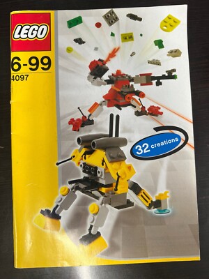 Genuine LEGO 4097 Mini Robots Instruction Manual No Bricks Designer