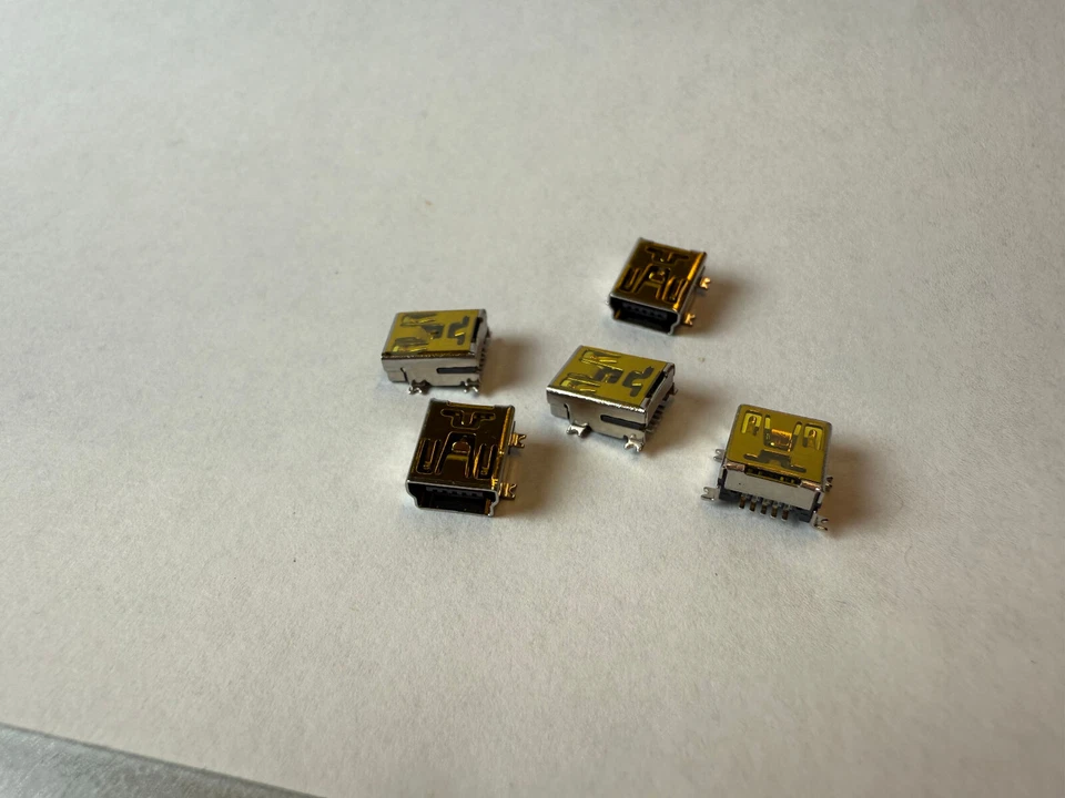5-Pack USB Mini Female Conn. 5-Pin SMT SMD PnP Socket Jack Port FREE SHIPPING! - Image 3 of 4