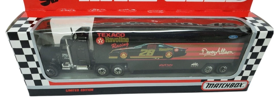 Matchbox Superstar Transporters TEXACO Racing Davey Allison #28 1990 Ltd. NIP - Image 2 of 4