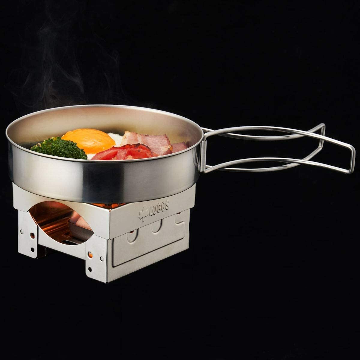 Ultra-small Outdoor Stove grill Mini KAMADO Solo camp stainless 230g LOGOS Japan