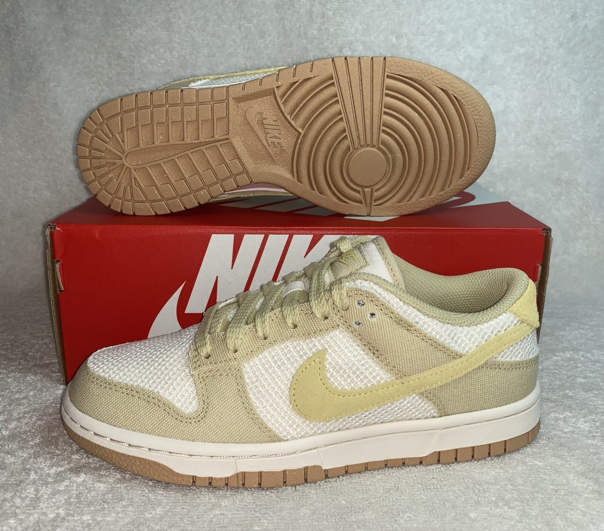 WOMEN'S NIKE DUNK LOW NN SE SNEAKERS SZ 6.5 TEAM GOLD SOFT YELLOW