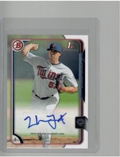 ZACK JONES  BOWMAN 1ST ROOKIE AUTO 2015 BOWMAN CHROME BASEBALL