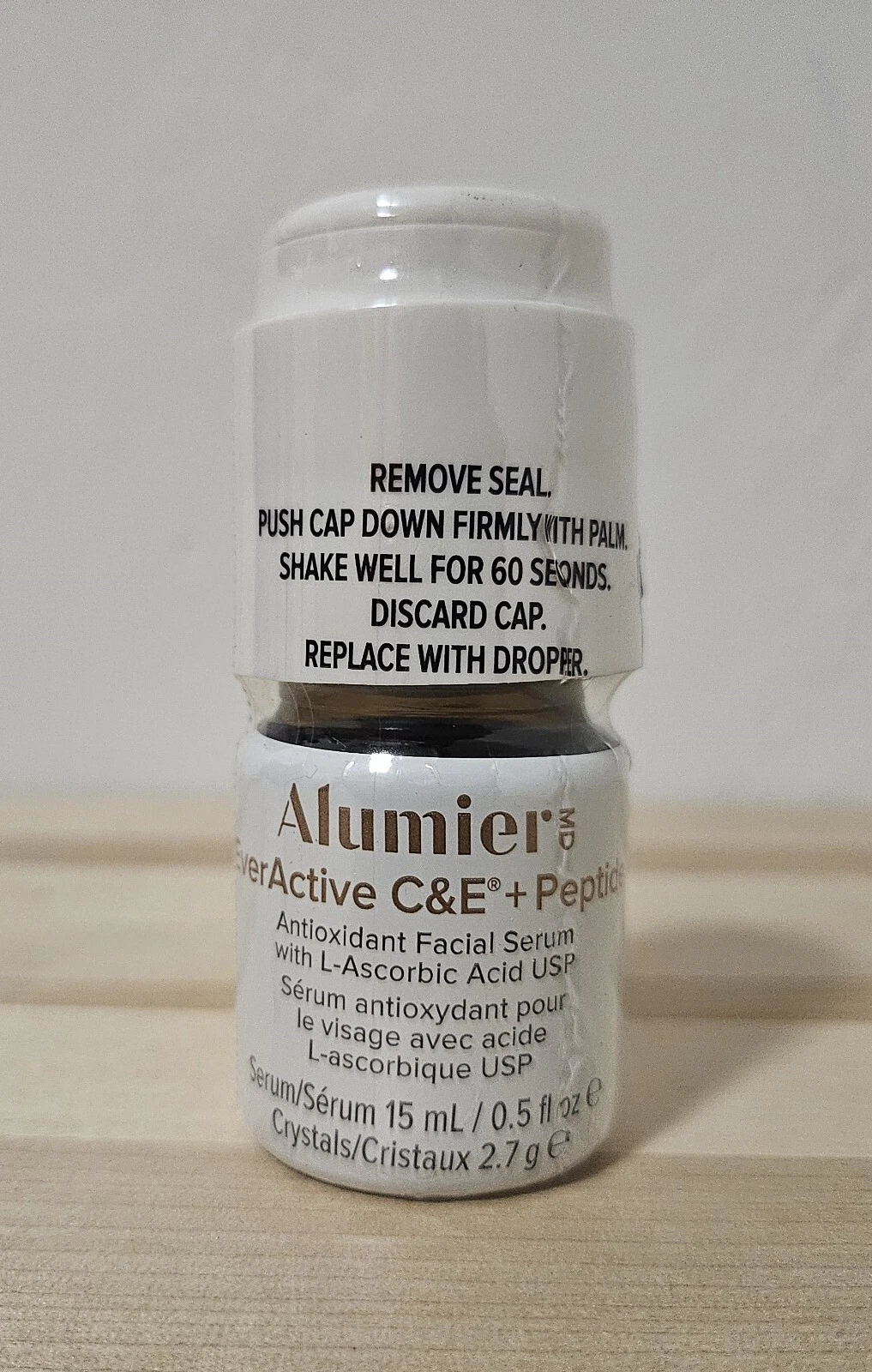 Alumier MD - EverActive Vitamin C&E Peptide Facial Serum 15 mL 0.5 oz - Sealed!